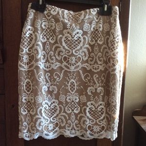 Lace overlay skirt